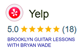 image of Yelp 5 star reviews of Brooklyn Guitar Lessons with Bryan Wade